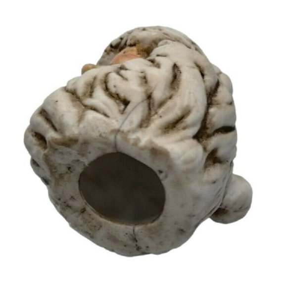 Vintage Santa Claus Head Porcelain Christmas Tree Ornament 3 in Hanging - Picture 5 of 6